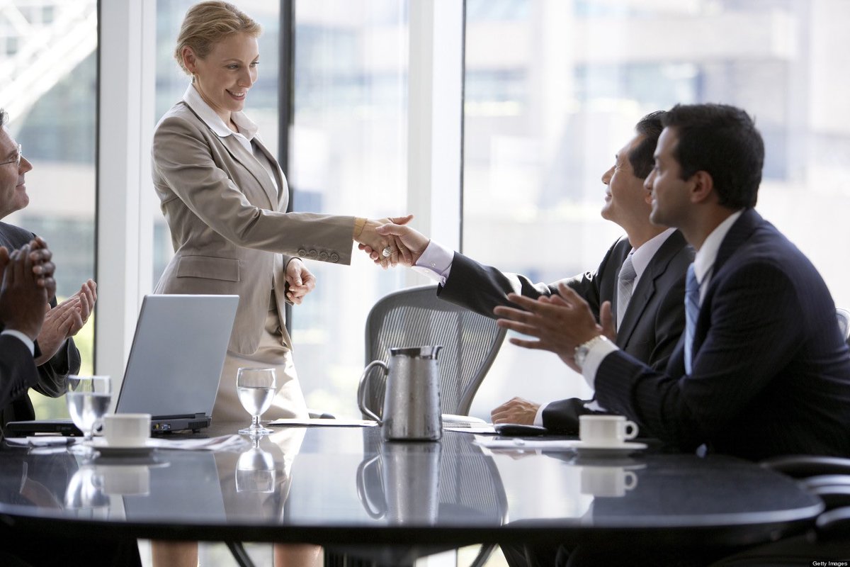 Successful business meeting and professional communication in English