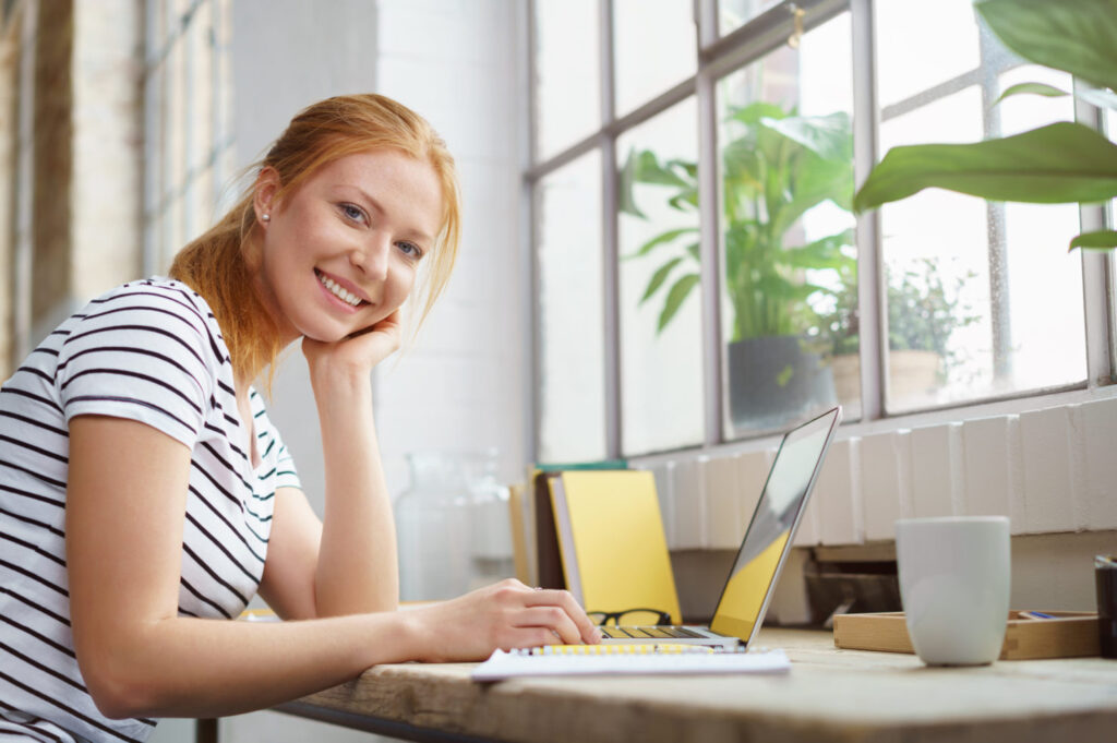 Online English lesson for adults studying from home